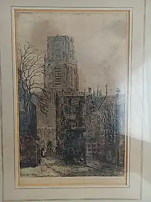 Eugene Rensburg - gezicht op de Laurenskerk vanaf het Kerkhof kopen? Bied vanaf 25!