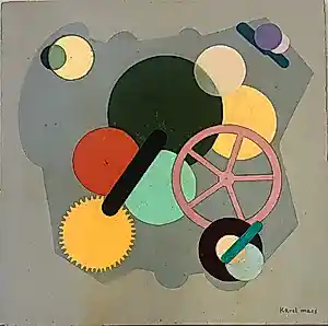 Karel Maes - Abstracte compositie kopen? Bied vanaf 300!