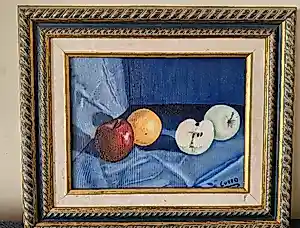 Alfredo Souto y Cuero - Classic Spanish Still Life (Bodegón) with Fruits – Oil on Canvas, Signed "Cue... kopen? Bied vanaf 60!