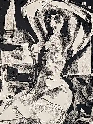 Dick Elffers - Grote in zeer kleine oplage (5) gemaakte litho "vrouwelijk naakt" potloodgesig kopen? Bied vanaf 46!