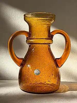 Floris Meydam - Vintage glazen vaas 'Etruska' serie (20 cm) – Floris Meydam voor Royal Leerdam kopen? Bied vanaf 35!