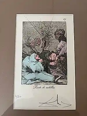 Salvador Dali - (handgesigneerd) Ponte de Rodillas' uit 'Les caprices de Goya de Dalí' bijzonder verkocht voor € 299!