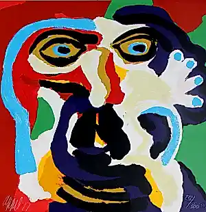 Karel Appel - Kleuren zeefdruk: Kijk naar mij - 1977 kopen? Bied vanaf 1250!