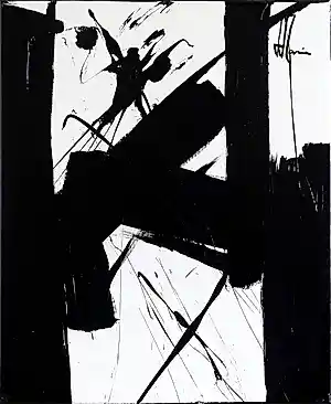 Jean-Jacques Marie - Abstraction gestuelle noire et blanche kopen? Bied vanaf 90!