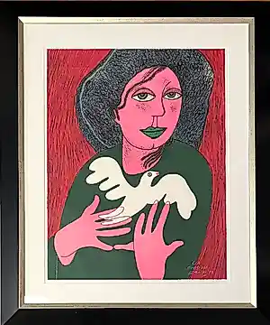 Corneille - Ingelijste lithografie, Evasion, 1991 - EA kopen? Bied vanaf 800!