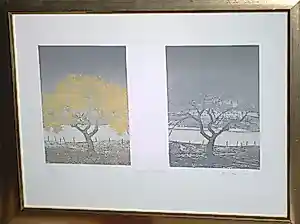 Elmar Gille - Herfst-Winter - 2 etsen - fraai ingelijst kopen? Bied vanaf 20!