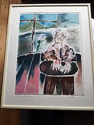 Frans Schuursma - Gemende techniek , uit de serie Terassen . kopen? Bied vanaf 175!