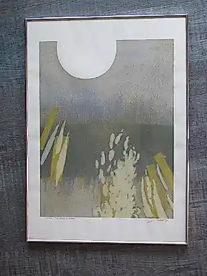 Leen Droppert - zeefdruk uit de serie 'Seizoenen langs de Vlaardingse Vaart' kopen? Bied vanaf 65!