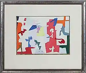 Jan Roëde - Gouache, Schaamteloze situatie - Ingelijst kopen? Bied vanaf 200!