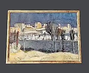 Bob Buys - schilderde dit impressionistische olieverf "vue cote de Saint-Tropez" in 1949 kopen? Bied vanaf 125!