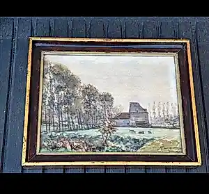 Alphonse Erneste Pecquereau - Landschap met boerderij - handgesigneerd kopen? Bied vanaf 50!