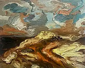 Marie-Jose Robben - Olieverf op doek | 'J. van Goyen' | UNIEK WERK kopen? Bied vanaf 750!