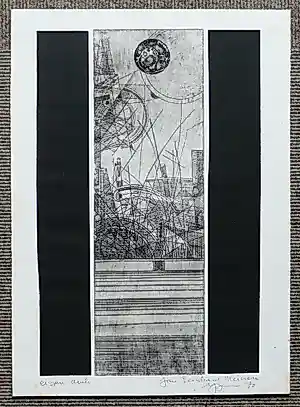 Jan Bernard Meinen - Ets - Ruimte compositie IV kopen? Bied vanaf 20!