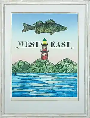 Helmut Böhm - Ets, West East- Ingelijst kopen? Bied vanaf 35!