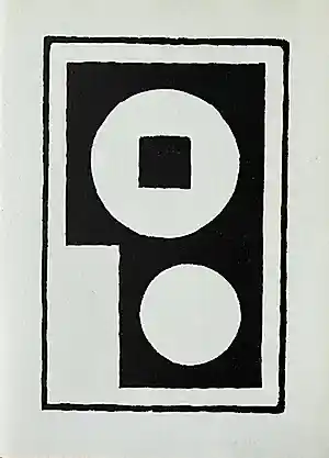 Erich Buchholz - Zwei Kreise mit Quadrat, Original-Holzschnitt 1922 kopen? Bied vanaf 100!