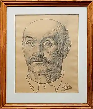 Charles Eyck - Ingelijste potloodtekening: Portret van een man - 1944 kopen? Bied vanaf 195!