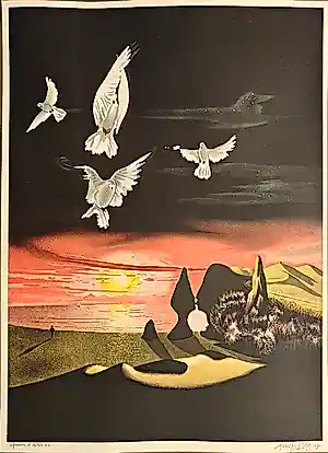 Xavier Degans - Surrealistisch landschap kopen? Bied vanaf 100!