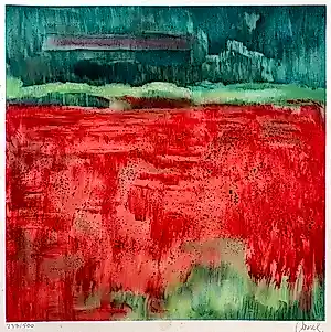 Merel van Beeumen - Adembenemend Rood - Litho - Gesigneerd - 57x47 cm kopen? Bied vanaf 45!