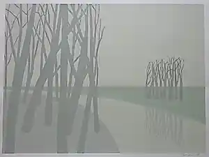 Doris Groeneveld - GESTILEERD LANDSCHAP / KLEURLITHO / 50x65cm / SIG / 1987 kopen? Bied vanaf 45!