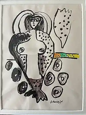 Corneille - Nude lady with cat kopen? Bied vanaf 480!