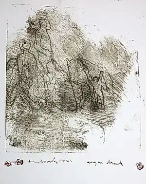 Anton Heyboer - Droge naald /ets, Figuren en dier kopen? Bied vanaf 150!