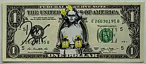 Death NYC - Collage op Amerikaanse Dollar | 'Brigitte Bardot/Chanel no.5' | 2015 kopen? Bied vanaf 90!