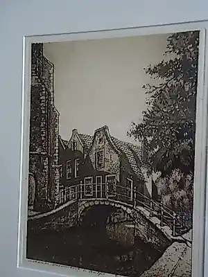 Cornelis Brandenburg - Achter de vrouwenkerk te Delft kopen? Bied vanaf 99!