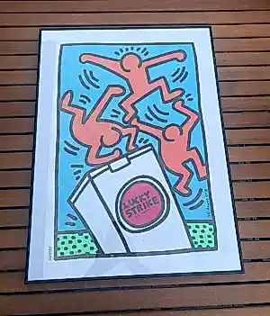 Keith Haring - Zeefdruk – Lucky Strike (Blue) – 1987 – Albin Uldry (P... kopen? Bied vanaf 80!