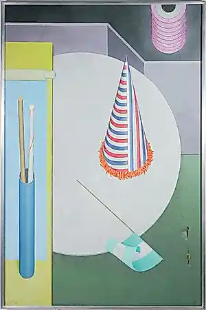 Kees Balvers - Acryl op doek, feesthoed - Ingelijst kopen? Bied vanaf 80!