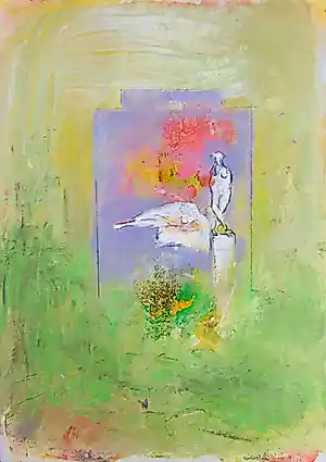 Wilhelm Senoner - Acryl op doek, Twee sculpturen / figuren kopen? Bied vanaf 70!