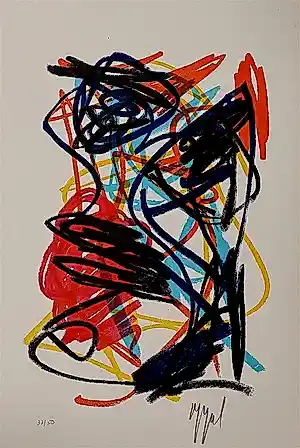 Karel Appel - Kleurenlitho: Der spiegel I kopen? Bied vanaf 795!