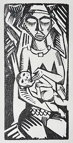Max Pechstein - Der Säugling - Palau / Südsee . Original-Holzschnitt 1917 / 1980 kopen? Bied vanaf 150!