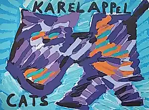 Karel Appel - Kleurenlitho HAPPY CAT kopen? Bied vanaf 85!