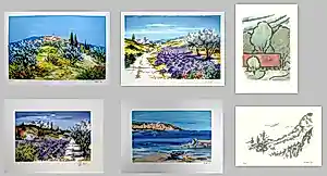 Hermann Gierer - e.a: Collectie van zes handgesigneerde lithografiën: Landschappen kopen? Bied vanaf 20!