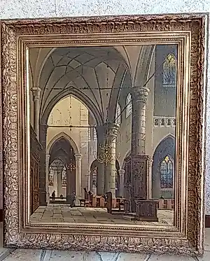 Jacobus Lambertus Dispo - prachtig kerkinterieur kopen? Bied vanaf 250!