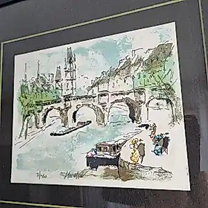 Urbain Huchet - originele lithografie "Paris, la Conciergerie" kopen? Bied vanaf 40!