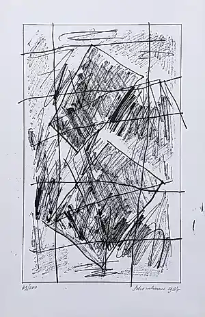 Jan Schoonhoven - minimalistische zeefdruk - 1987 - oplage 100 ex kopen? Bied vanaf 250!