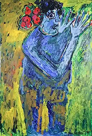 Jan Sierhuis - Groot schilderij! - Olieverf op doek, Gitane kopen? Bied vanaf 1000!