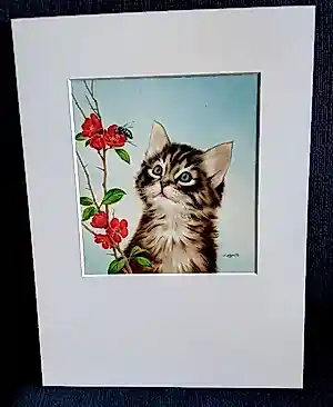Coen van Hunnik - Poes bewondert bij verkocht voor € 95!