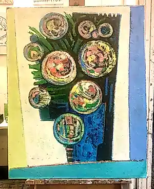 Rien Goené - Abstract expressionistisch olieverf schilderij kopen? Bied vanaf 1100!