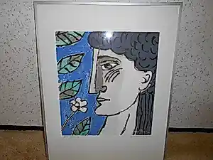 Jan Hartogh - Vrouw met bloem kopen? Bied vanaf 150!