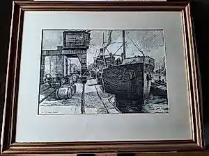 Jan Sirks - Potlood tekening, Haven kopen? Bied vanaf 60!