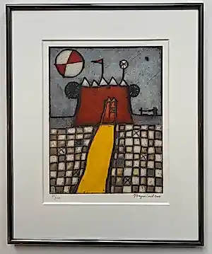 Marjan Smit - handgesigneerde zeefdruk | 'Kasteel' | 2010 kopen? Bied vanaf 50!