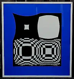 Victor Vasarely - ingelijste zeefdruk: Japet kopen? Bied vanaf 399!