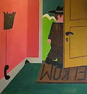 George Degenhart - Acrylverf op board , Welkom – 135 x 125 cm. – 1971 verkocht voor € 360!