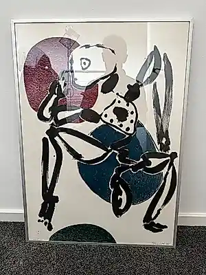 Alphons Freijmuth - ingelijste litho in rood/blauw/groen/zwart kopen? Bied vanaf 120!