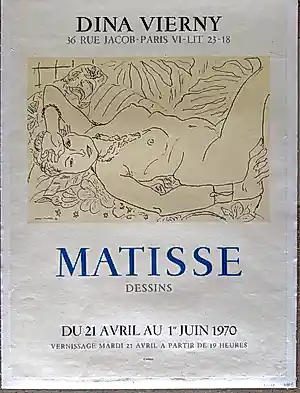 Henri Matisse - Affiche originale 1970 – Galerie Dina Vierny – Dessins – Mourlot – Affiche en... kopen? Bied vanaf 225!