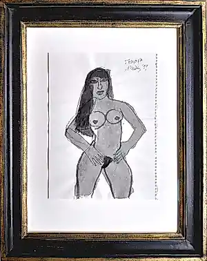 Corneille - Tamaya, gemengde techniek op papier (mooi ingelijst) kopen? Bied vanaf 895!