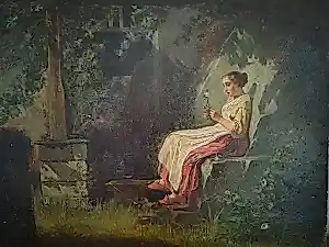 Henri-Emmanuel Blanc-Fontaine - Jeune femme à la fleur kopen? Bied vanaf 300!