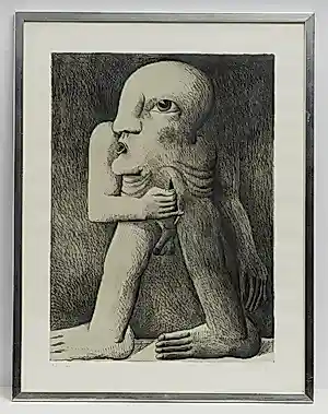 Horst Antes - Ingelijste litho; Kopffüssler- 2006 kopen? Bied vanaf 295!